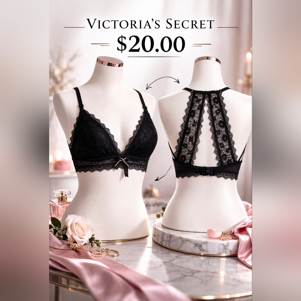 Victoria's Secret Black Lace Sexy Bralette Size S/P